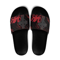 Wales Slide Sandals Celtic Cross Welsh Red Dragon - Wonder Print Shop