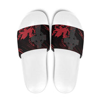 Wales Slide Sandals Celtic Cross Welsh Red Dragon - Wonder Print Shop