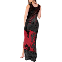 Wales Tank Maxi Dress Celtic Cross Welsh Red Dragon - Wonder Print Shop