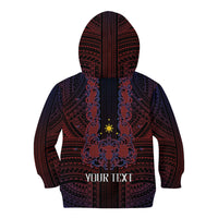 Filipino Barong Tagalog Inspired Personalised Kid Hoodie Mabuhay Philippines Festival Polynesian Pattern
