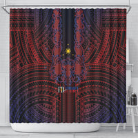 Filipino Barong Tagalog Inspired Shower Curtain Mabuhay Philippines Festival Polynesian Pattern