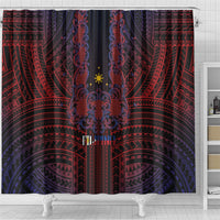 Filipino Barong Tagalog Inspired Shower Curtain Mabuhay Philippines Festival Polynesian Pattern