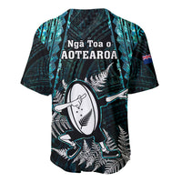 New Zealand Silver Fern Rugby Baseball Jersey Aotearoa All Black Dabbing Ball With Maori Paua Shell - Wonder Print Shop