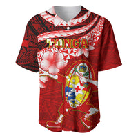 Tonga Rugby Baseball Jersey Ikale Tahi Tongan Ngatu Pattern With Dabbing Ball - Wonder Print Shop