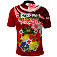 Tonga Rugby Polo Shirt Ikale Tahi Tongan Ngatu Pattern With Dabbing Ball - Wonder Print Shop