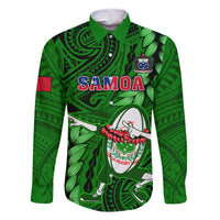 Samoa Rugby Family Matching Tank Maxi Dress and Hawaiian Shirt Manu Samoa Ula Fala Dabbing Ball Polynesian Green Version - Wonder Print Shop