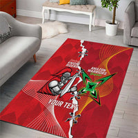 Guyana and Trinbago Cricket Custom Area Rug Amazon Warriors Knight Riders Together - Wonder Print Shop