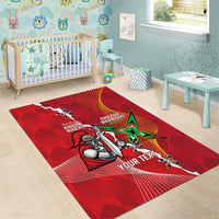Guyana and Trinbago Cricket Custom Area Rug Amazon Warriors Knight Riders Together - Wonder Print Shop