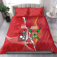 Guyana and Trinbago Cricket Custom Bedding Set Amazon Warriors Knight Riders Together - Wonder Print Shop