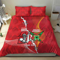 Guyana and Trinbago Cricket Custom Bedding Set Amazon Warriors Knight Riders Together - Wonder Print Shop