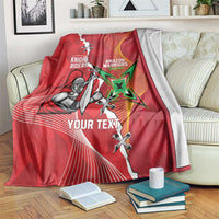 Guyana and Trinbago Cricket Custom Blanket Amazon Warriors Knight Riders Together - Wonder Print Shop