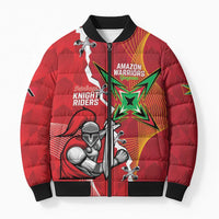 Guyana and Trinbago Cricket Custom Bomber Puffer Jacket Amazon Warriors Knight Riders Together - Wonder Print Shop