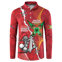Guyana and Trinbago Cricket Custom Button Sweatshirt Amazon Warriors Knight Riders Together - Wonder Print Shop