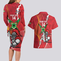 Guyana and Trinbago Cricket Custom Couples Matching Long Sleeve Bodycon Dress and Hawaiian Shirt Amazon Warriors Knight Riders Together - Wonder Print Shop