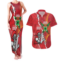 Guyana and Trinbago Cricket Custom Couples Matching Tank Maxi Dress and Hawaiian Shirt Amazon Warriors Knight Riders Together - Wonder Print Shop