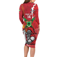 Guyana and Trinbago Cricket Custom Family Matching Long Sleeve Bodycon Dress and Hawaiian Shirt Amazon Warriors Knight Riders Together - Wonder Print Shop