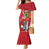 Guyana and Trinbago Cricket Custom Family Matching Mermaid Dress and Hawaiian Shirt Amazon Warriors Knight Riders Together - Wonder Print Shop