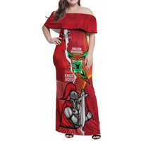 Guyana and Trinbago Cricket Custom Family Matching Off Shoulder Maxi Dress and Hawaiian Shirt Amazon Warriors Knight Riders Together - Wonder Print Shop