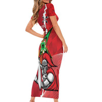 Guyana and Trinbago Cricket Custom Family Matching Short Sleeve Bodycon Dress and Hawaiian Shirt Amazon Warriors Knight Riders Together - Wonder Print Shop