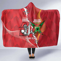 Guyana and Trinbago Cricket Custom Hooded Blanket Amazon Warriors Knight Riders Together - Wonder Print Shop