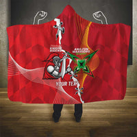 Guyana and Trinbago Cricket Custom Hooded Blanket Amazon Warriors Knight Riders Together - Wonder Print Shop