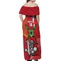 Guyana and Trinbago Cricket Custom Off Shoulder Maxi Dress Amazon Warriors Knight Riders Together - Wonder Print Shop