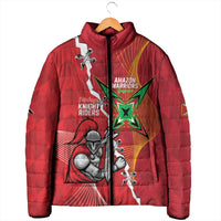 Guyana and Trinbago Cricket Custom Padded Jacket Amazon Warriors Knight Riders Together - Wonder Print Shop