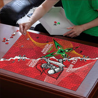 Guyana and Trinbago Cricket Custom Puzzle Amazon Warriors Knight Riders Together - Wonder Print Shop