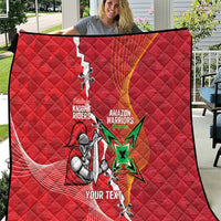Guyana and Trinbago Cricket Custom Quilt Amazon Warriors Knight Riders Together - Wonder Print Shop