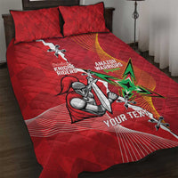 Guyana and Trinbago Cricket Custom Quilt Bed Set Amazon Warriors Knight Riders Together - Wonder Print Shop