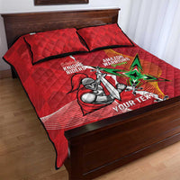 Guyana and Trinbago Cricket Custom Quilt Bed Set Amazon Warriors Knight Riders Together - Wonder Print Shop