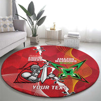 Guyana and Trinbago Cricket Custom Round Carpet Amazon Warriors Knight Riders Together - Wonder Print Shop