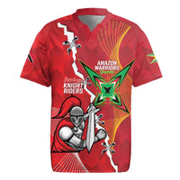 Guyana and Trinbago Cricket Custom Rugby Jersey Amazon Warriors Knight Riders Together - Wonder Print Shop