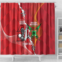 Guyana and Trinbago Cricket Custom Shower Curtain Amazon Warriors Knight Riders Together - Wonder Print Shop
