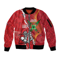 Guyana and Trinbago Cricket Custom Sleeve Zip Bomber Jacket Amazon Warriors Knight Riders Together - Wonder Print Shop