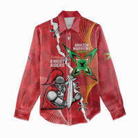 Guyana and Trinbago Cricket Custom Women Casual Shirt Amazon Warriors Knight Riders Together - Wonder Print Shop
