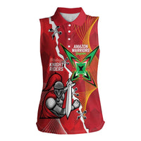 Guyana and Trinbago Cricket Custom Women Sleeveless Polo Shirt Amazon Warriors Knight Riders Together - Wonder Print Shop