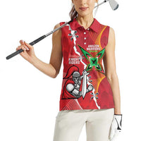 Guyana and Trinbago Cricket Custom Women Sleeveless Polo Shirt Amazon Warriors Knight Riders Together - Wonder Print Shop