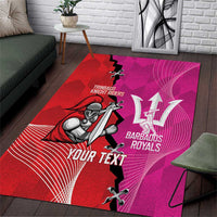 Barbados and Trinbago Cricket Personalized Area Rug Royals Knight Riders Together - Wonder Print Shop