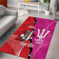 Barbados and Trinbago Cricket Personalized Area Rug Royals Knight Riders Together - Wonder Print Shop