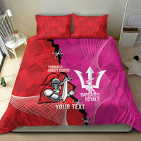 Barbados and Trinbago Cricket Personalized Bedding Set Royals Knight Riders Together - Wonder Print Shop