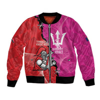 Barbados and Trinbago Cricket Personalized Bomber Jacket Royals Knight Riders Together - Wonder Print Shop