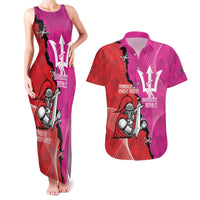 Barbados and Trinbago Cricket Personalized Couples Matching Tank Maxi Dress and Hawaiian Shirt Royals Knight Riders Together - Wonder Print Shop