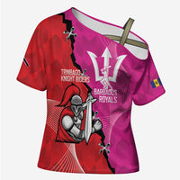 Barbados and Trinbago Cricket Personalized Cross Shoulder Shirt Royals Knight Riders Together - Wonder Print Shop