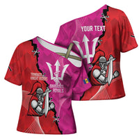 Barbados and Trinbago Cricket Personalized Cross Shoulder Shirt Royals Knight Riders Together - Wonder Print Shop