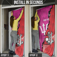 Barbados and Trinbago Cricket Personalized Door Cover Royals Knight Riders Together - Wonder Print Shop