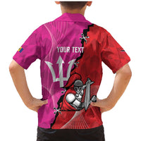 Barbados and Trinbago Cricket Personalized Family Matching Mermaid Dress and Hawaiian Shirt Royals Knight Riders Together - Wonder Print Shop