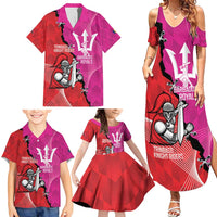 Barbados and Trinbago Cricket Personalized Family Matching Summer Maxi Dress and Hawaiian Shirt Royals Knight Riders Together - Wonder Print Shop
