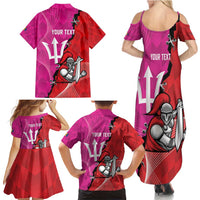Barbados and Trinbago Cricket Personalized Family Matching Summer Maxi Dress and Hawaiian Shirt Royals Knight Riders Together - Wonder Print Shop