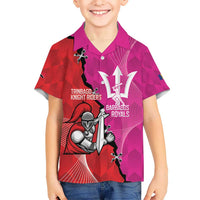 Barbados and Trinbago Cricket Personalized Kid Hawaiian Shirt Royals Knight Riders Together - Wonder Print Shop